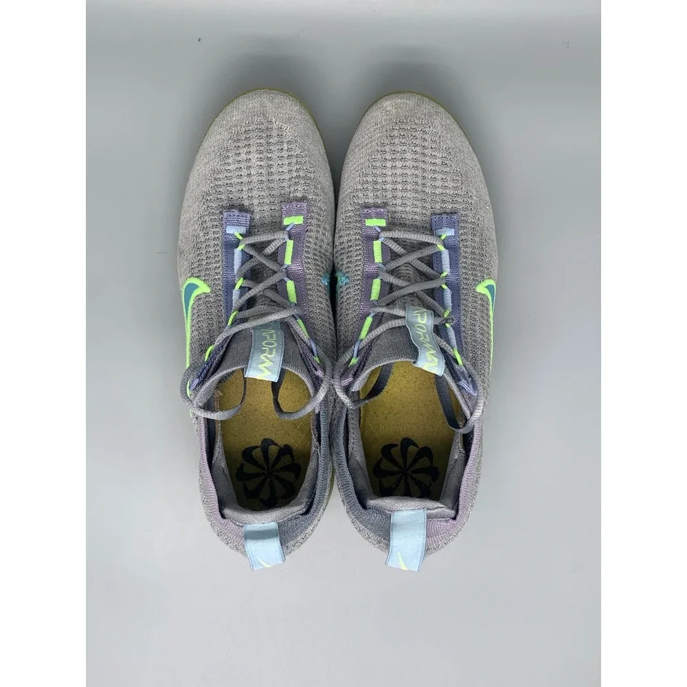Nike Air Vapormax 2021‎ FK Grey Lime Running Shoes DB1550-003 Women's Sz 8.5
